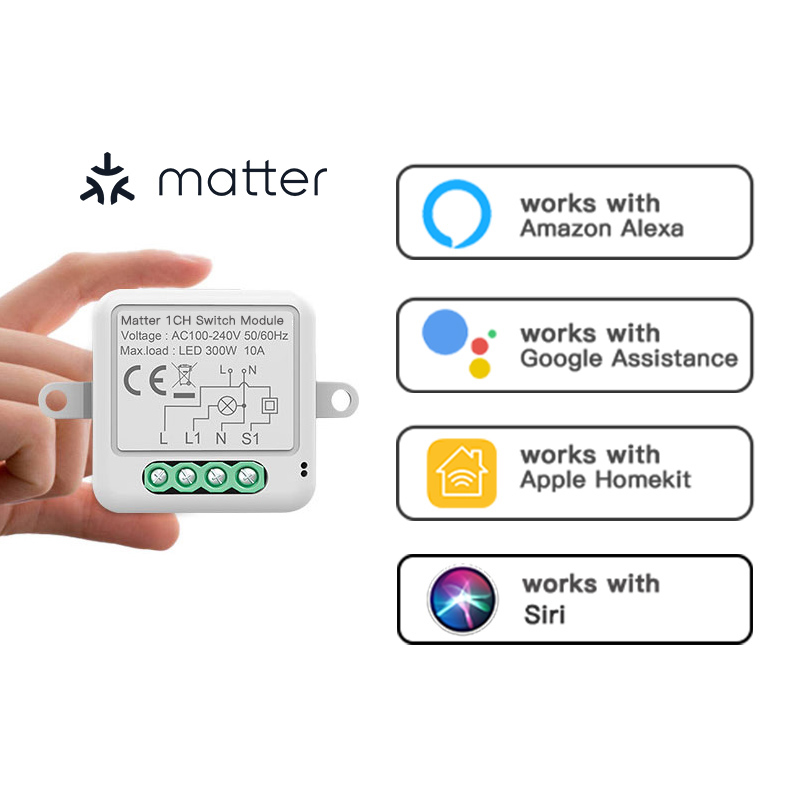 Matter Smart Switch Module 1/2/3/4 Gang (RSH-Matter-SB01/SB02/SB03/SB04)