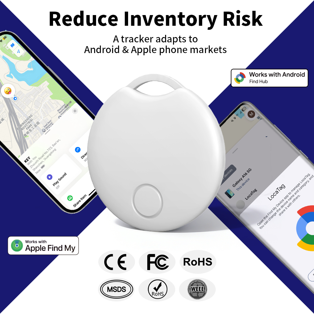 Dual System Smart Tag Compatible with Apple Find My & Google Find Hub (RSH-Xtag09)