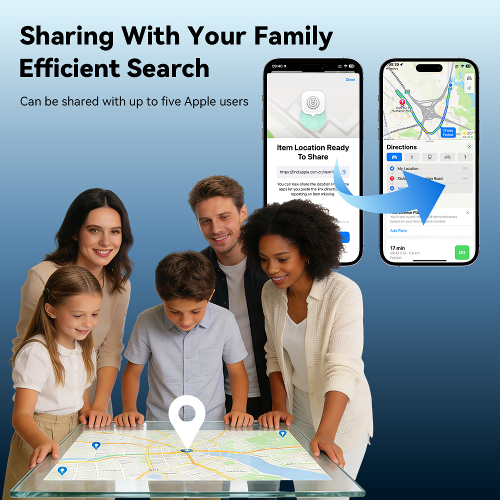 Ultra Thin Wireless Rechargeable Smart Card for Apple Find My (RSH-iCard08)