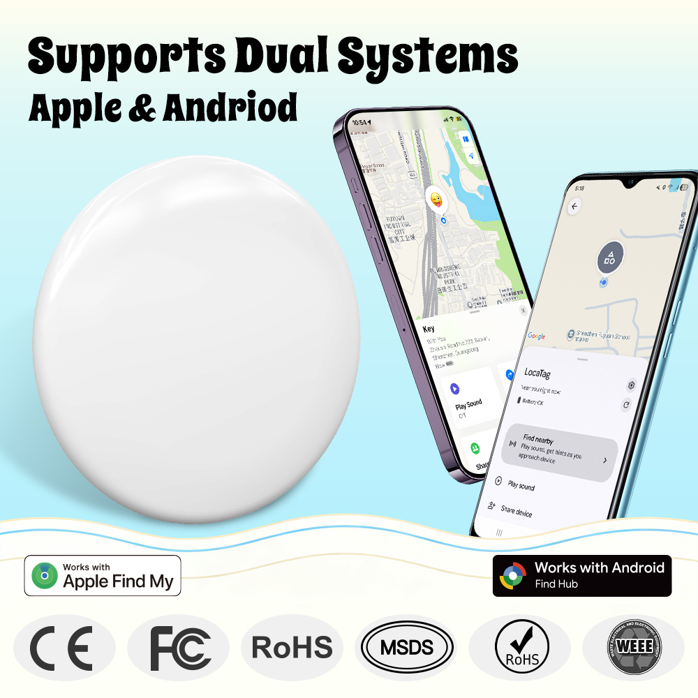 Dual System Smart Tag Compatible with Apple Find My & Google Find Hub (RSH-Xtag11)