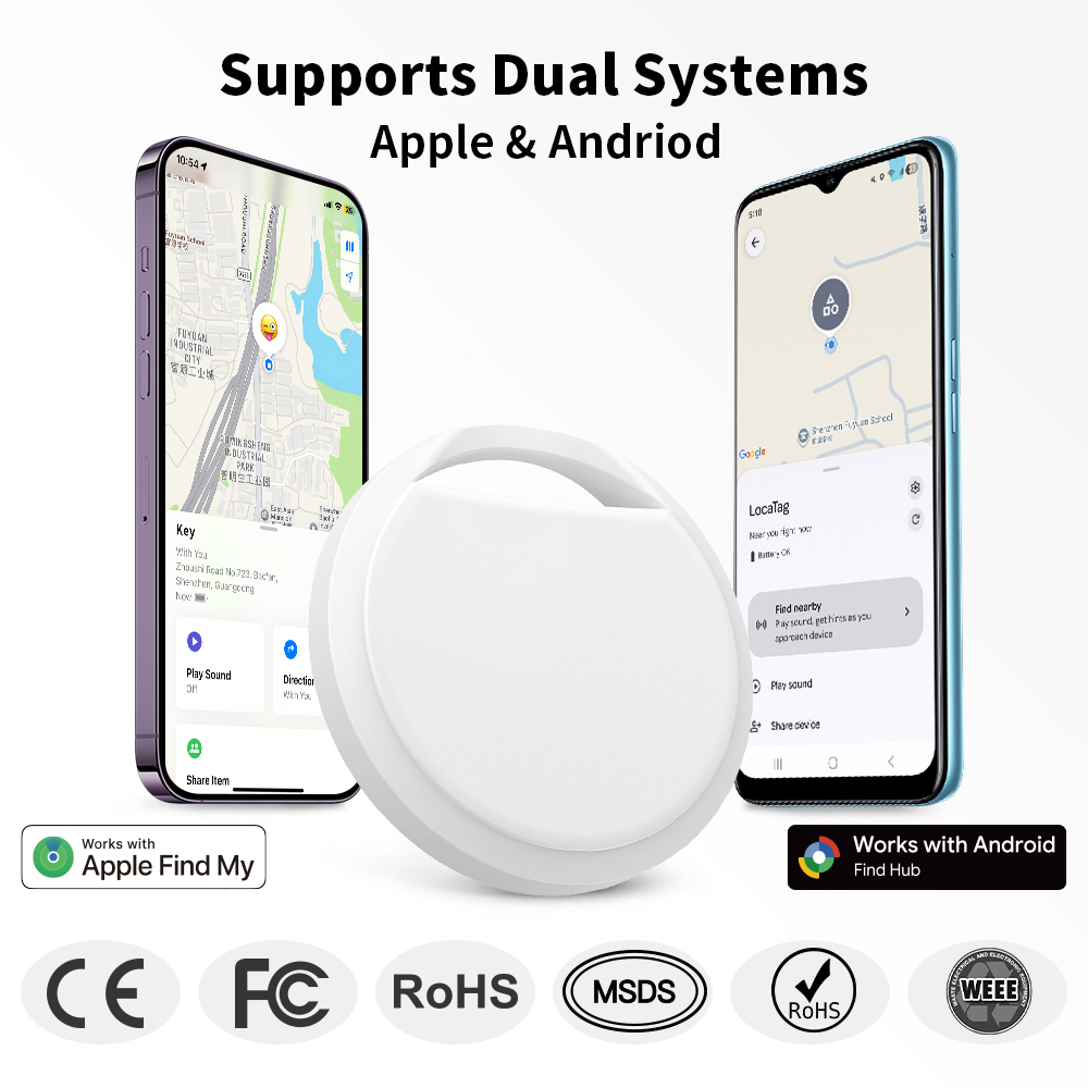 Dual System Smart Tag Compatible with Apple Find My & Google Find Hub (RSH-Xtag13)