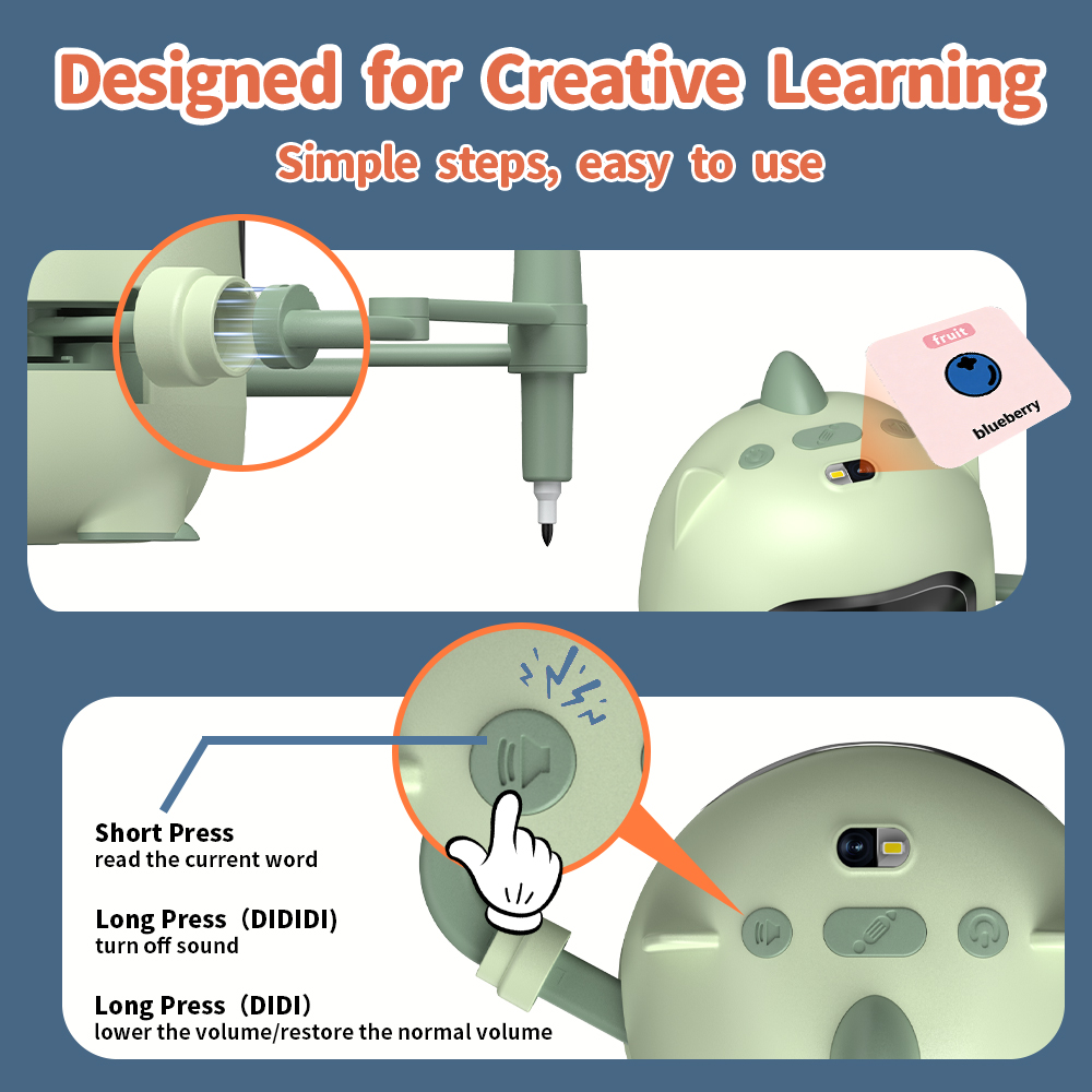 Kids Drawing Robot with 100 Cards Educational Machine Painting Learning Toy