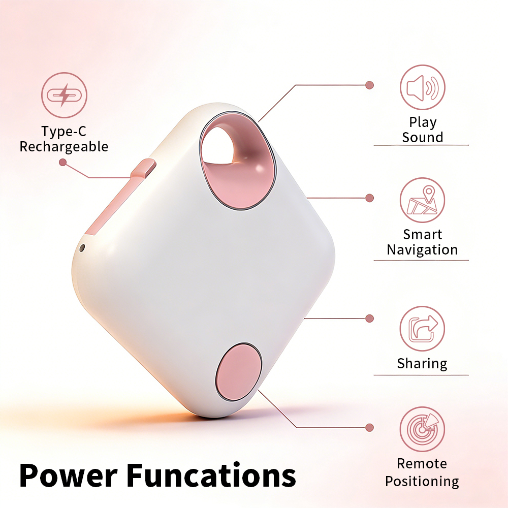Rechargeable Dual System Smart Tag Compatible with Apple Find My & Google Find Hub (RSH-Xtag16)