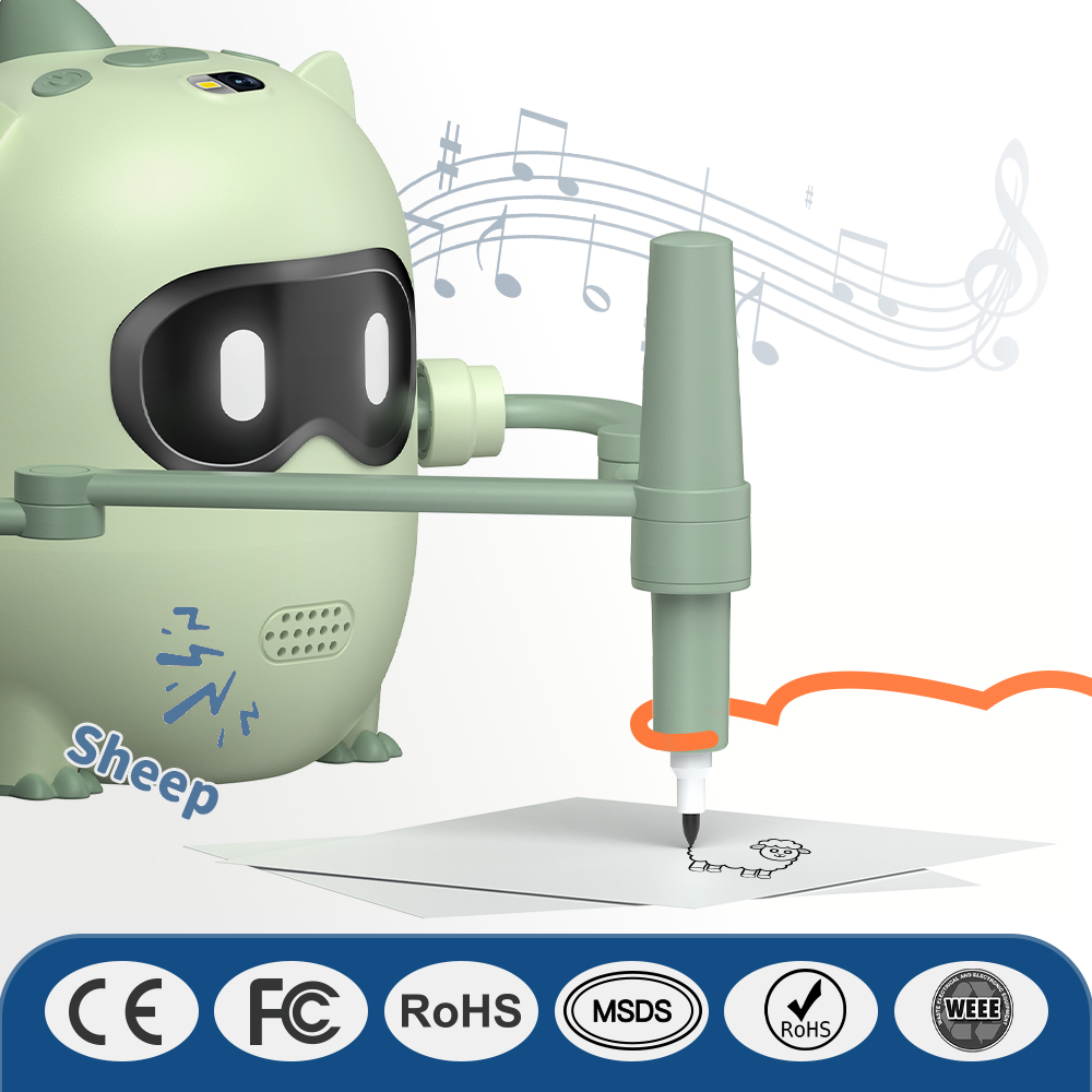 Kids Drawing Robot with 100 Cards Educational Machine Painting Learning Toy
