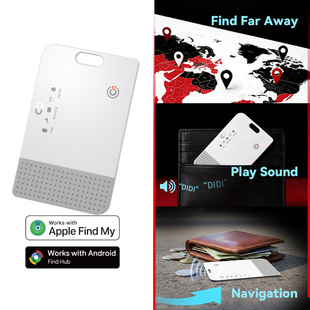 Rechargeable Dual System Smart Card Compatible with Apple Find My & Google Find Hub (RSH-Xcard08)