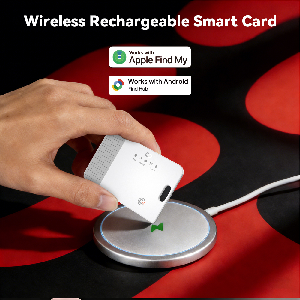 Rechargeable Dual System Smart Card Compatible with Apple Find My & Google Find Hub (RSH-Xcard08)