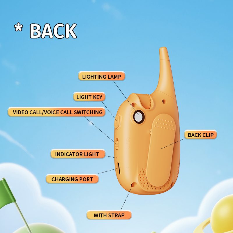 New Kids Video Walkie Talkie with 1000mAh Battery 500m Barrier-Free Range (RSH-LM06)